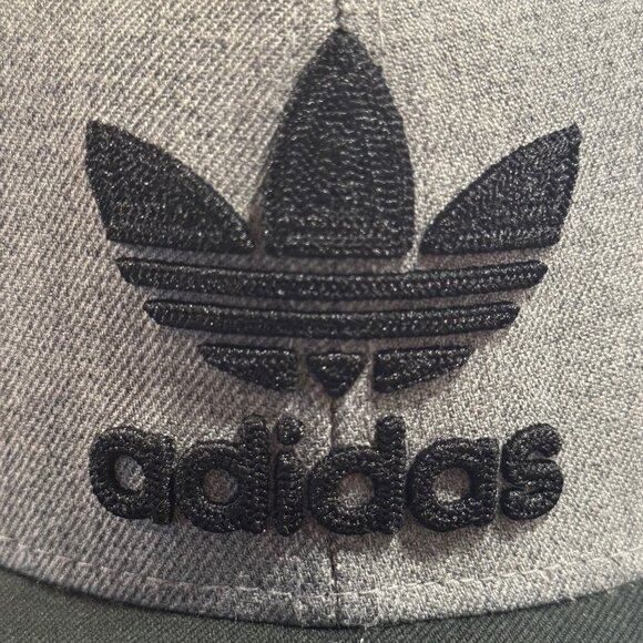 Wolf Gray & Black Snapback Adidas Hat - Picture 6 of 10